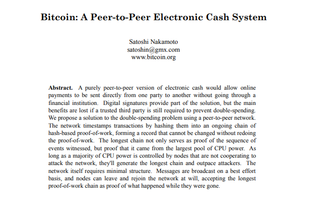 Bitcoin Whitepaper