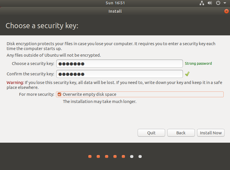 3. Choose a security key: - How To Make Your Computer Ultra Secure