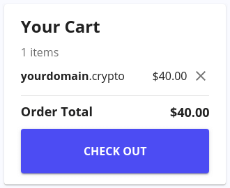 Unstoppable Domains - Cart
