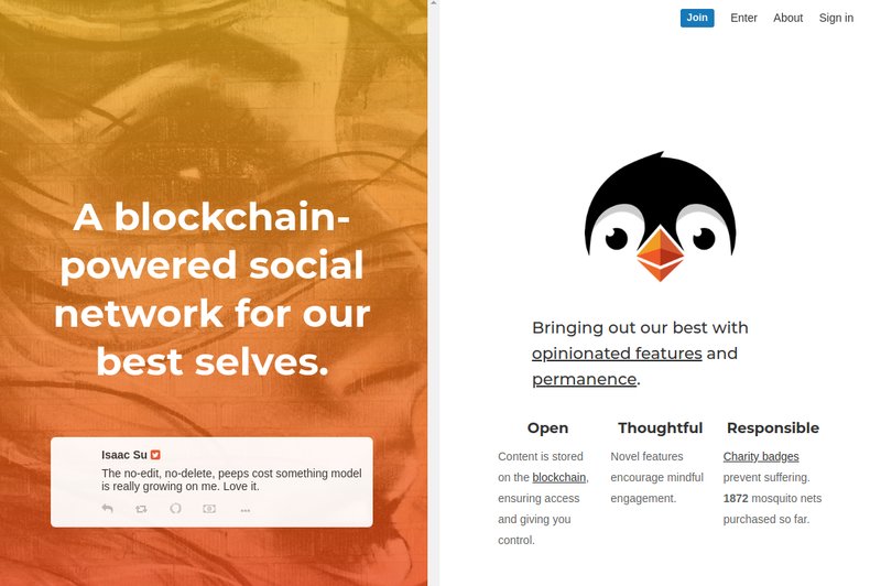 Peepeth - jaringan sosial terdesentralisasi yang didukung oleh blockchain