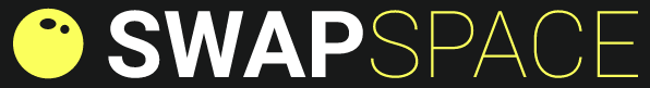 The swapspace logo features white text on a black background.