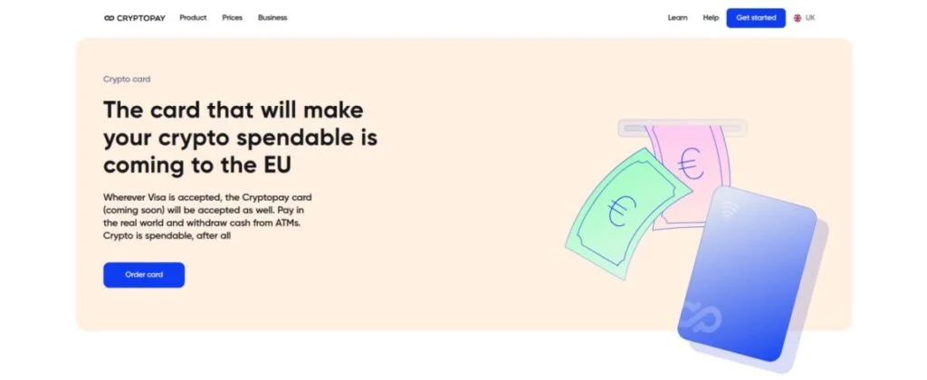 Cryptopay announces a new Crypto Debit Card for spending in the EU, usable wherever Visa is accepted, for both in-store and ATM withdrawals.